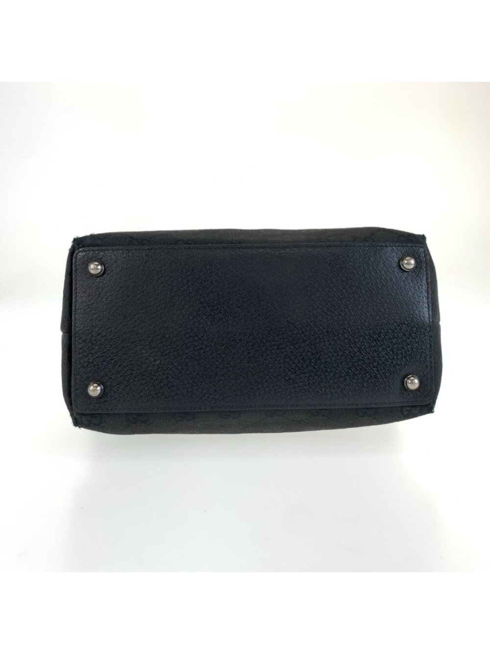 Gucci Black Silver GG Canvas Tote Shoulder Bag - Picture 9 of 9